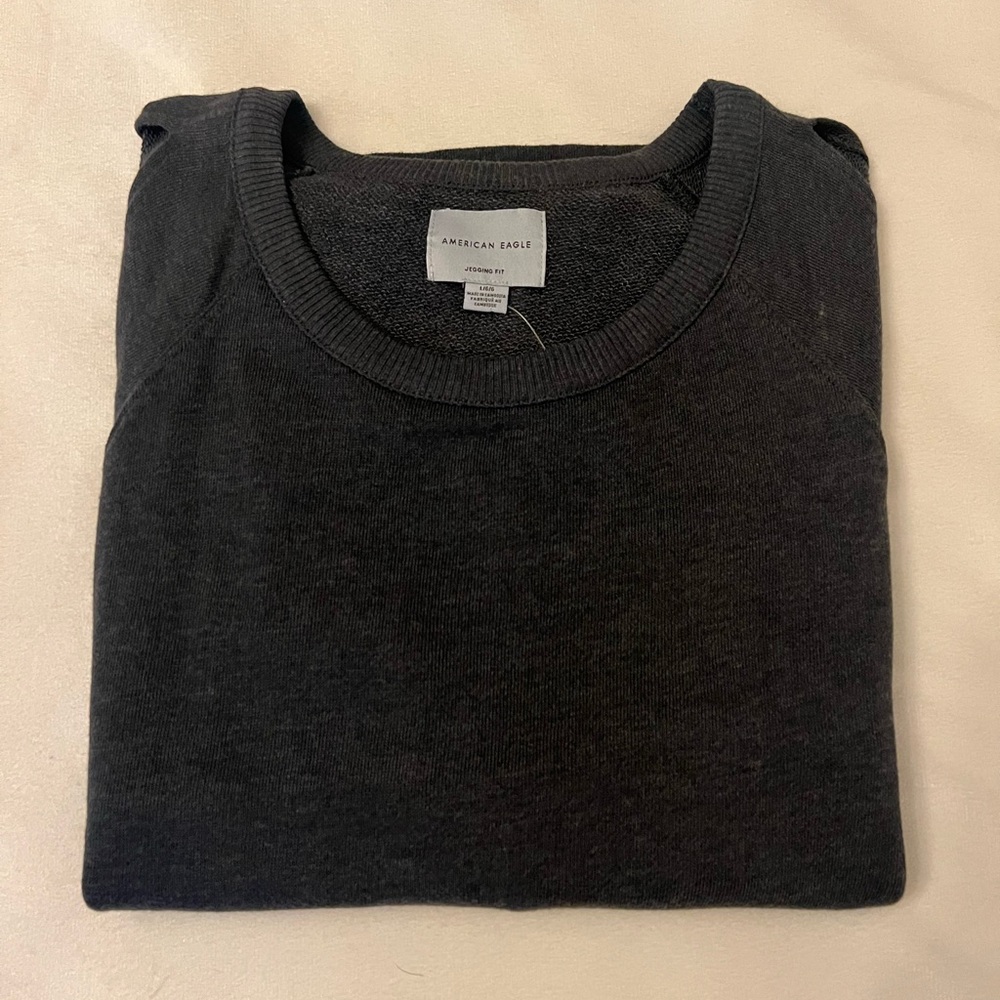 American Eagle Outfitters Women's Charcoal Gray Sweatshirt
